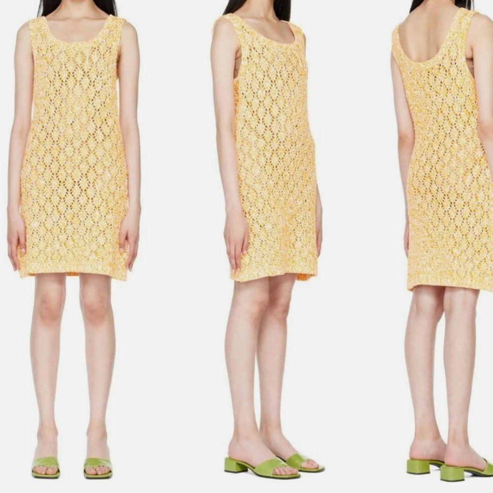 Stine Goya Esme dress in orange melange, made from a cotton and nylon-blend M
